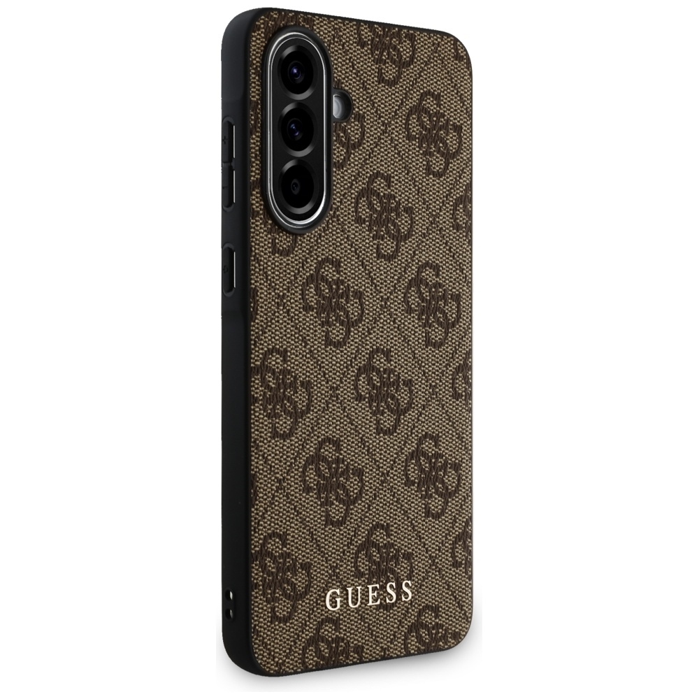Original Case GUESS - 4G Metal Gold Logo for Samsung Galaxy A56 braun
