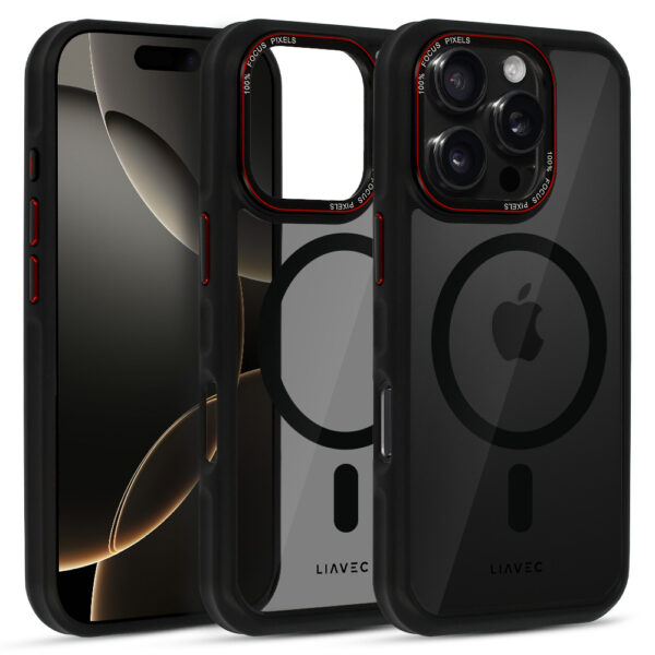 Liavec Hybrid Smoke Magsafe Case for Iphone 16 Pro