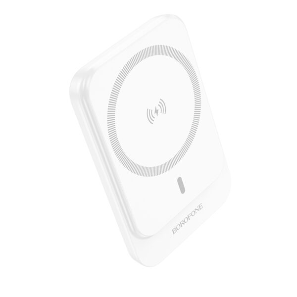 Borofone Power Bank 5000mAh BJ63 Nimble - Type C - PD 20W magnetic with induction charging white
