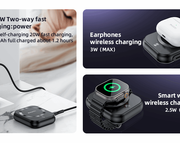 Benks Power bank 5000mAh YP59 3 in 1 - Type C - magnetic, induction 15W black