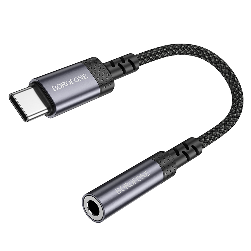 Borofone Adapter BV24 Graceful - Type C to jack 3,5mm - grey
