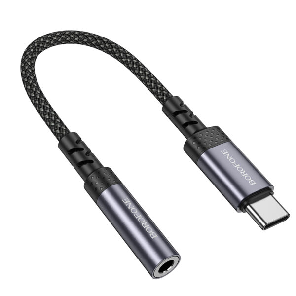 Borofone Adapter BV24 Graceful - Type C to jack 3,5mm - grey