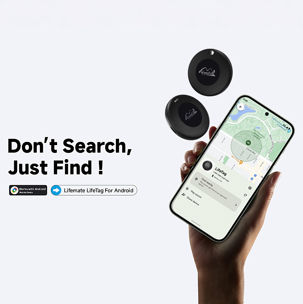 Lifemate GPS Bluetooth LifeTag Tracker HD-P16-3 Android black - 4 pieces