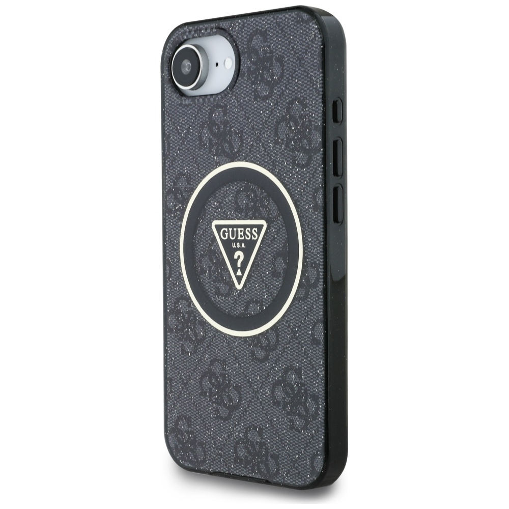 foto_add-317503 Original Case GUESS IML Metal Glitter 4G Circle Triangle MagSafe for Iphone 16e black