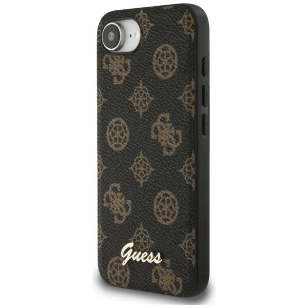 Original Case GUESS Peony Script Logo MagSafe for Iphone 16e black
