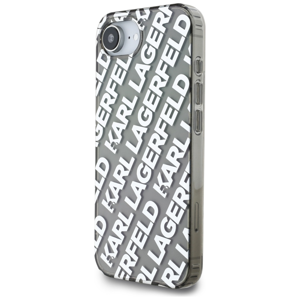 Original Pouch KARL LAGERFELD IML Repeat Logo for Iphone 16e silver