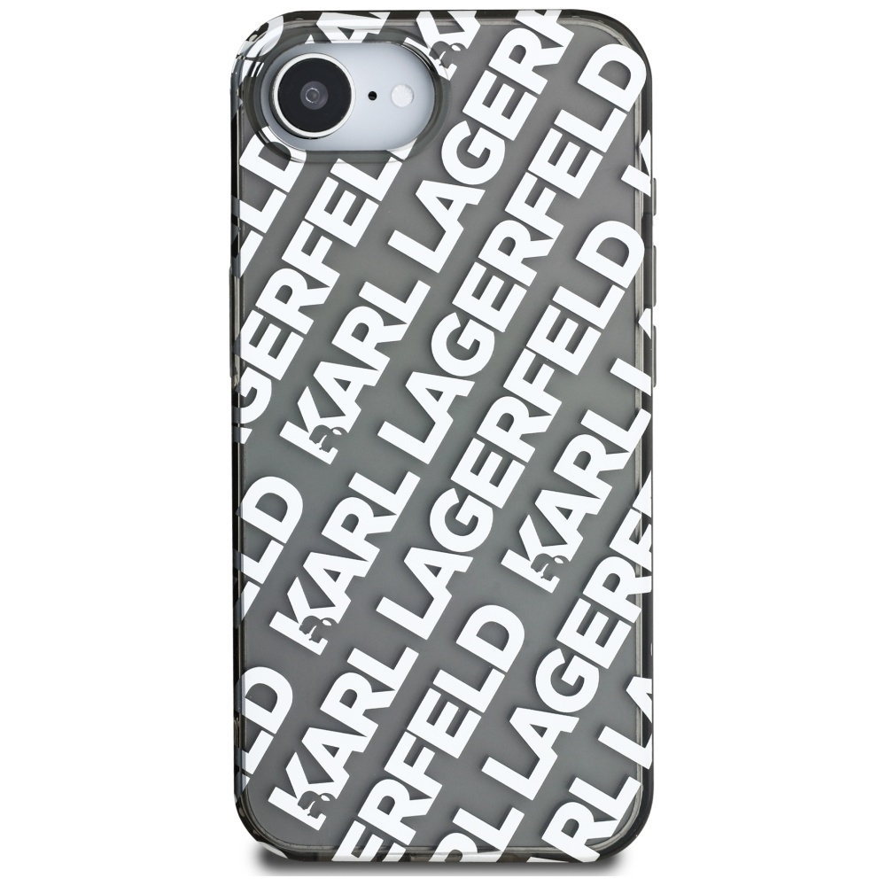 Original Pouch KARL LAGERFELD IML Repeat Logo for Iphone 16e silver