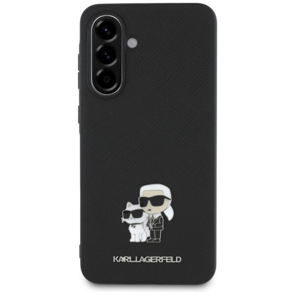 Original Pouch KARL LAGERFELD Saffiano w/ K&C Metal Logo for Samsung Galaxy A56 black