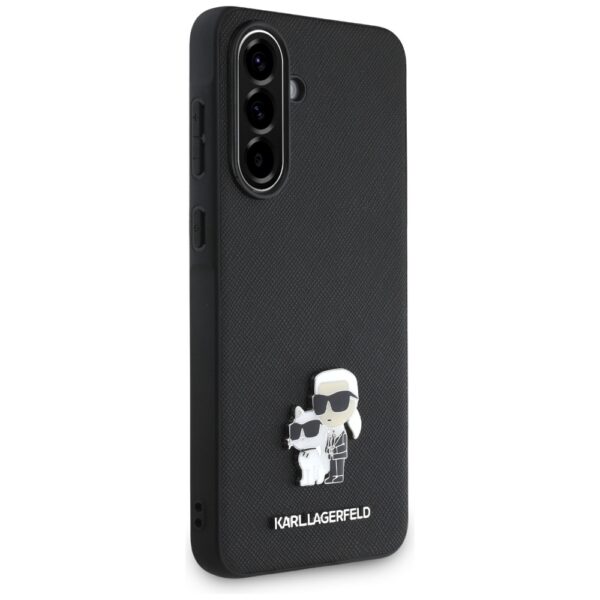 Original Pouch KARL LAGERFELD Saffiano w/ K&C Metal Logo for Samsung Galaxy A56 black