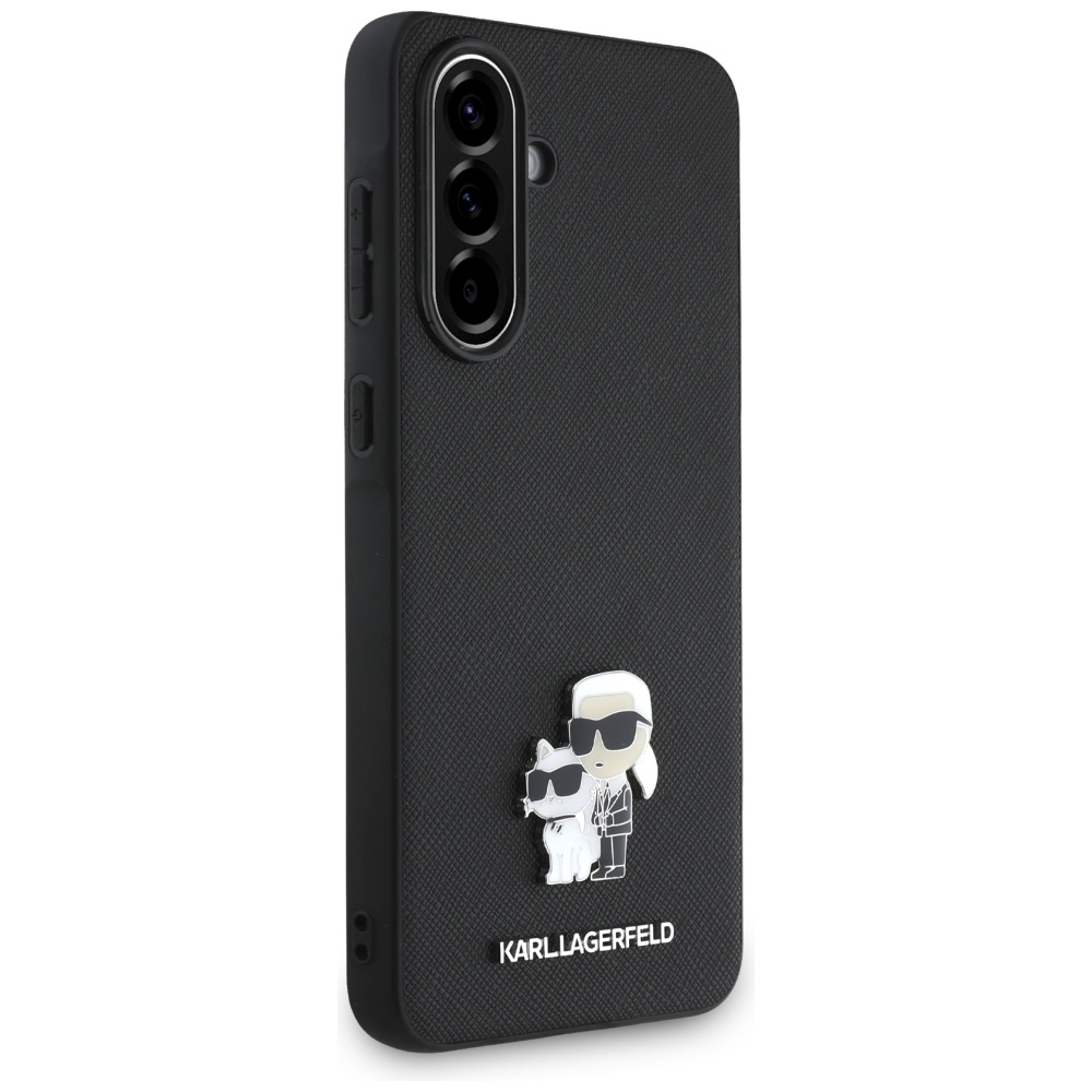 Original Pouch KARL LAGERFELD Saffiano w/ K&C Metal Logo for Samsung Galaxy A56 black