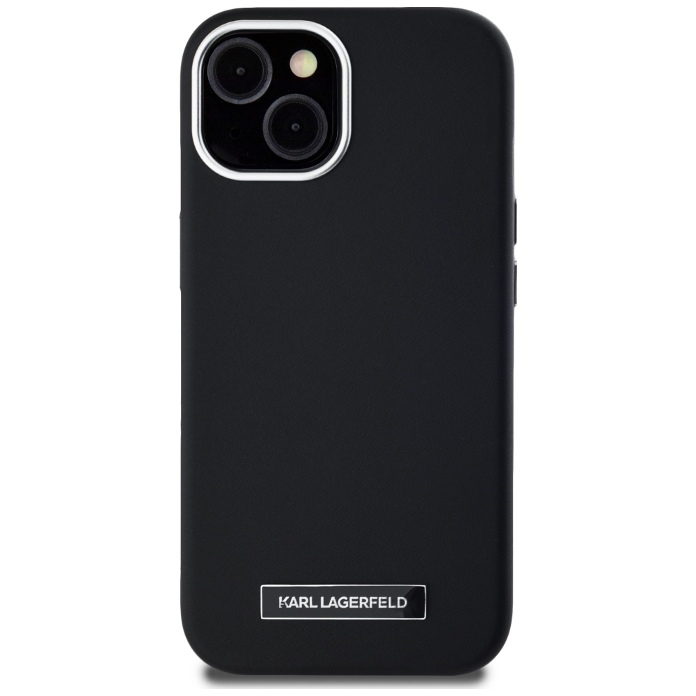 Original Pouch KARL LAGERFELD FW Metal Plate MagSafe for Iphone 15 black