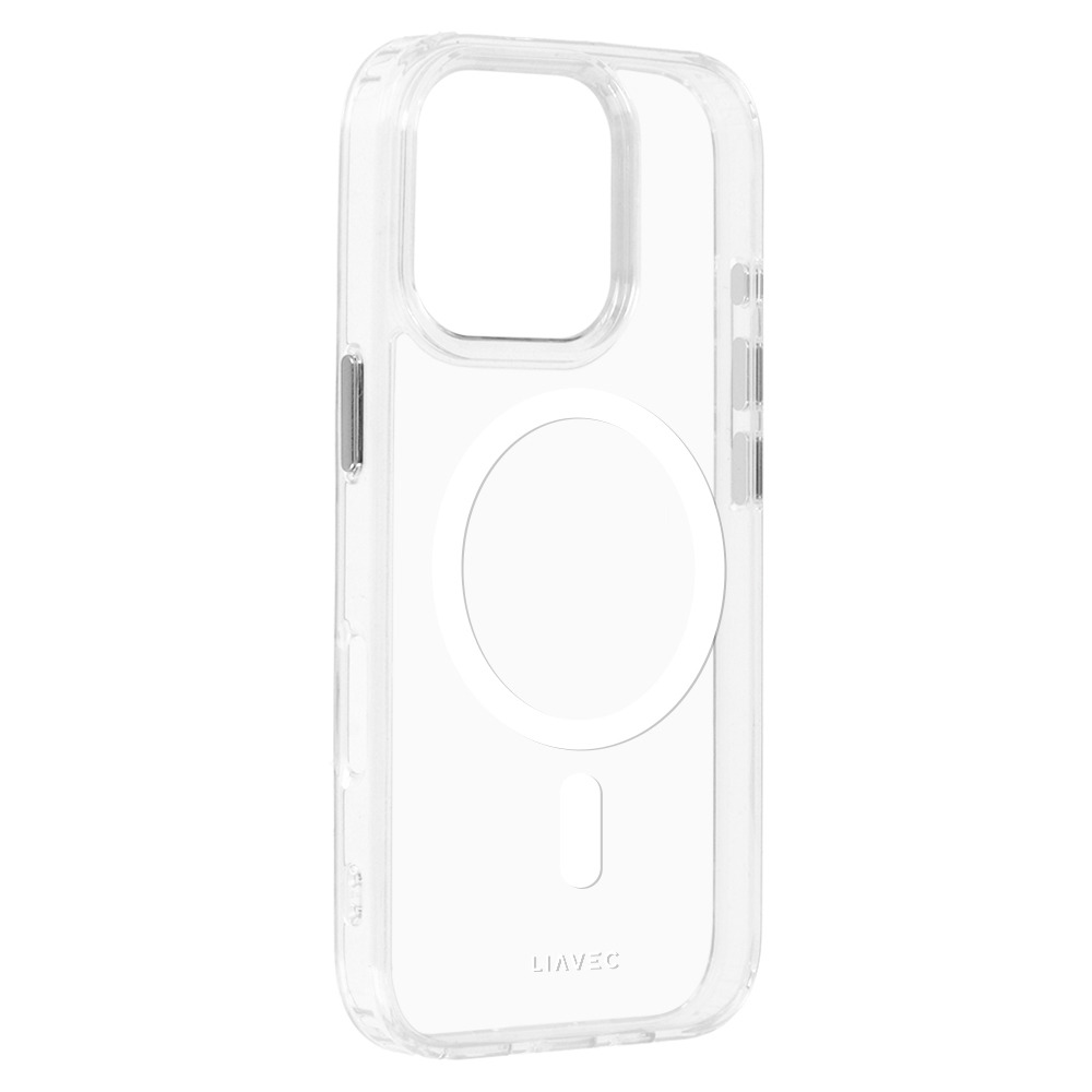Liavec Glossy Magsafe Clear Case do Iphone 16 Pro Max white