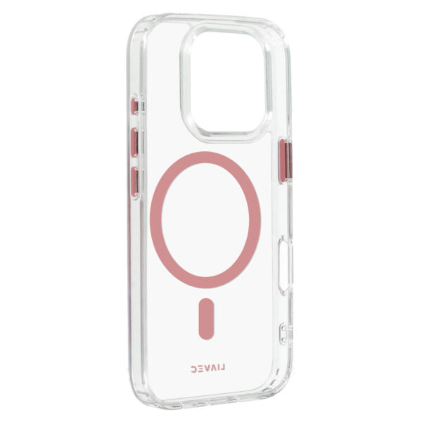 Liavec Glossy Magsafe Clear Case do Iphone 16 Pro różowy