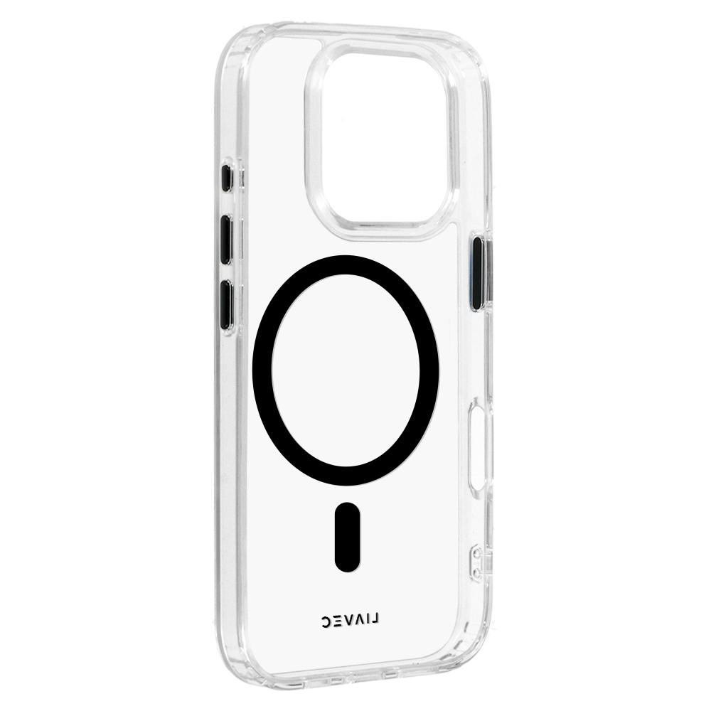Liavec Glossy Magsafe Clear Case do Iphone 16 Pro black