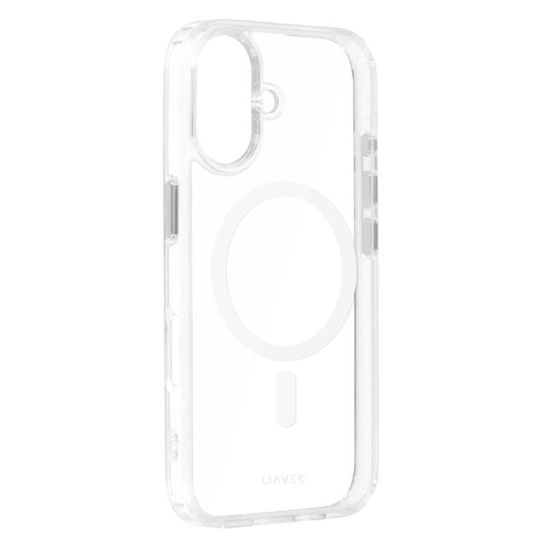Liavec Glossy Magsafe Clear Case do Iphone 16 white