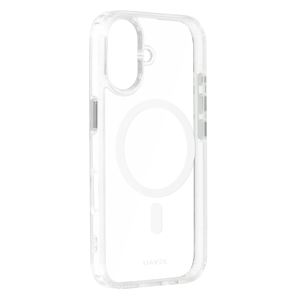 Liavec Glossy Magsafe Clear Case do Iphone 16 white