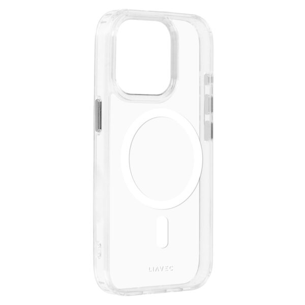 Liavec Glossy Magsafe Clear Case do Iphone 15 Pro Max white