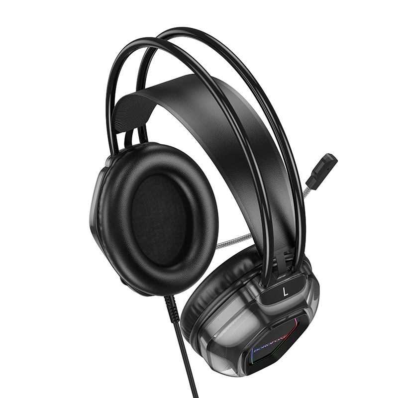 Borofone Headphones BO110 Fight gaming with microphone grey