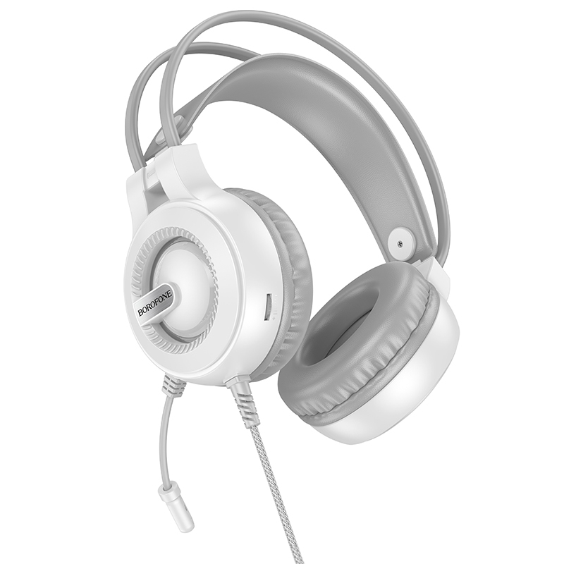 Borofone Headphones BO111 Eminent gaming with microphone white
