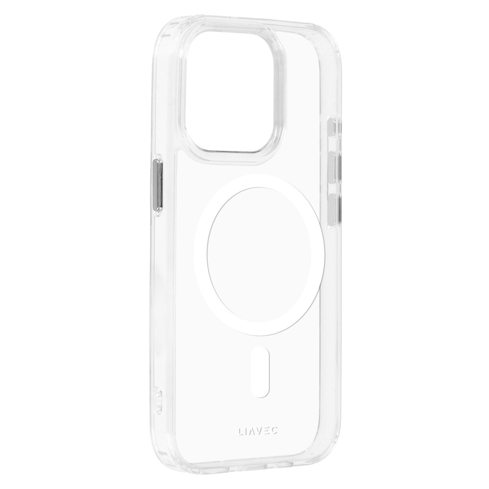 Liavec Glossy Magsafe Clear Case do Iphone 13 Pro white