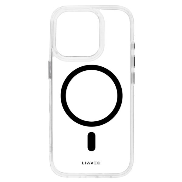 Liavec Glossy Magsafe Clear Case do Iphone 14 Pro black