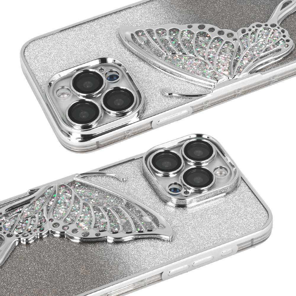 Tel Protect Butterfly Water Case for Iphone 16e silver