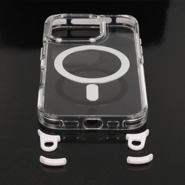 Tel Protect Strap Clear Case for Iphone 13/14 white