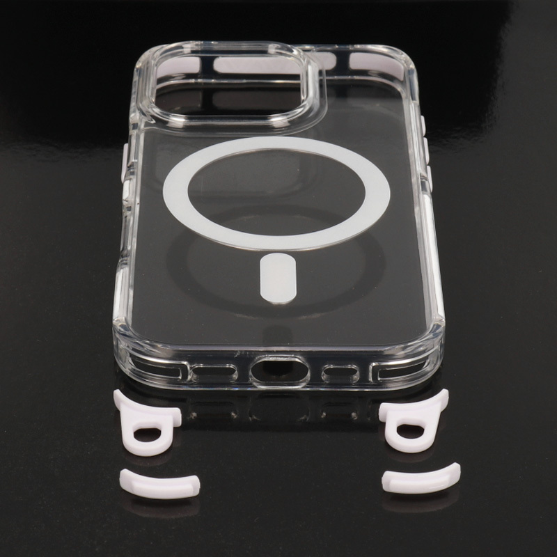 Tel Protect Strap Clear Case for Iphone 13/14 white
