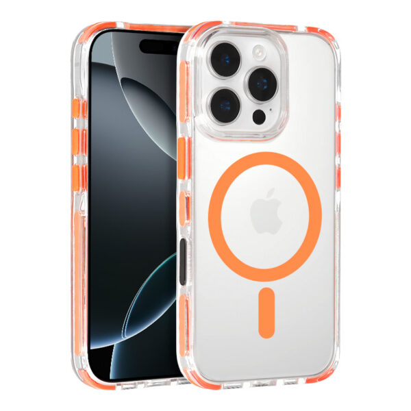 Tel Protect Strap Clear Case for Iphone 13/14 orange