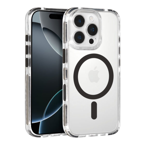 Tel Protect Strap Clear Case for Iphone 15 Pro Max black