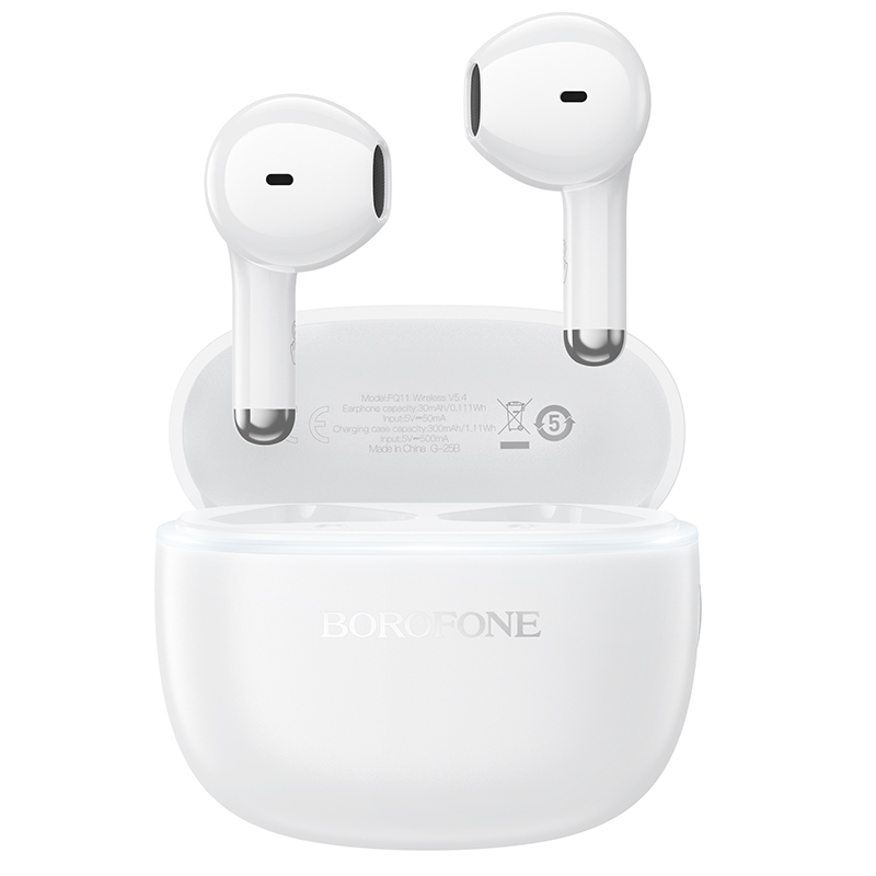 Borofone TWS Bluetooth Earphones FQ11 Sound white