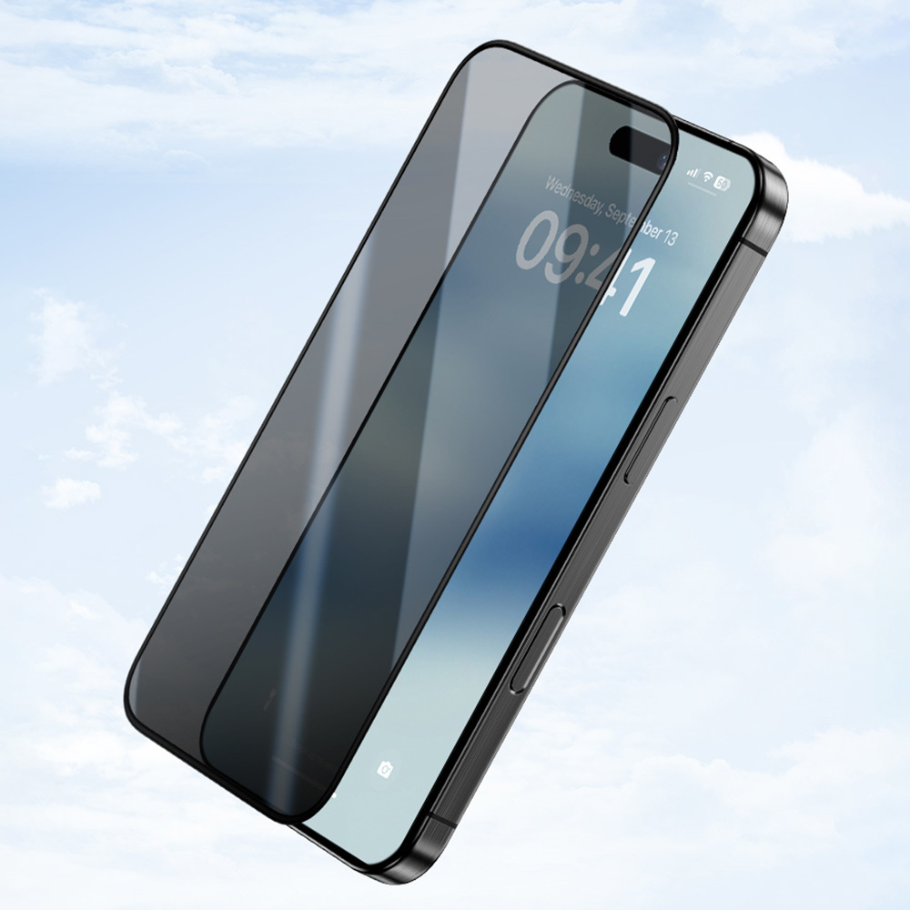 Benks Tempered glass Ultra Shield Privacy (FK66) for Iphone 16 Pro Max black (Thin Edge)