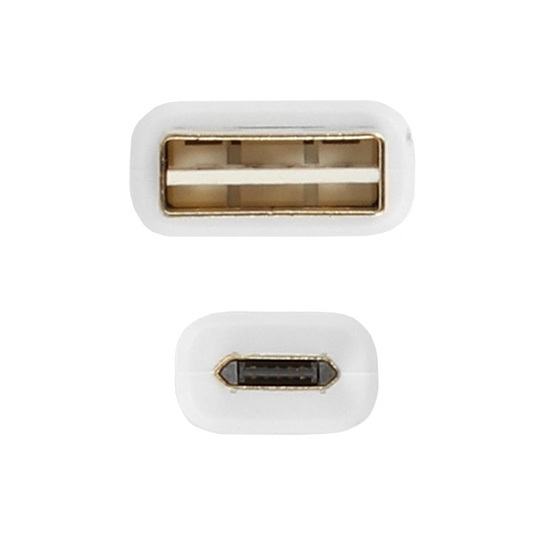 Cable - USB to Micro USB - reversible 1 Meter WHITE