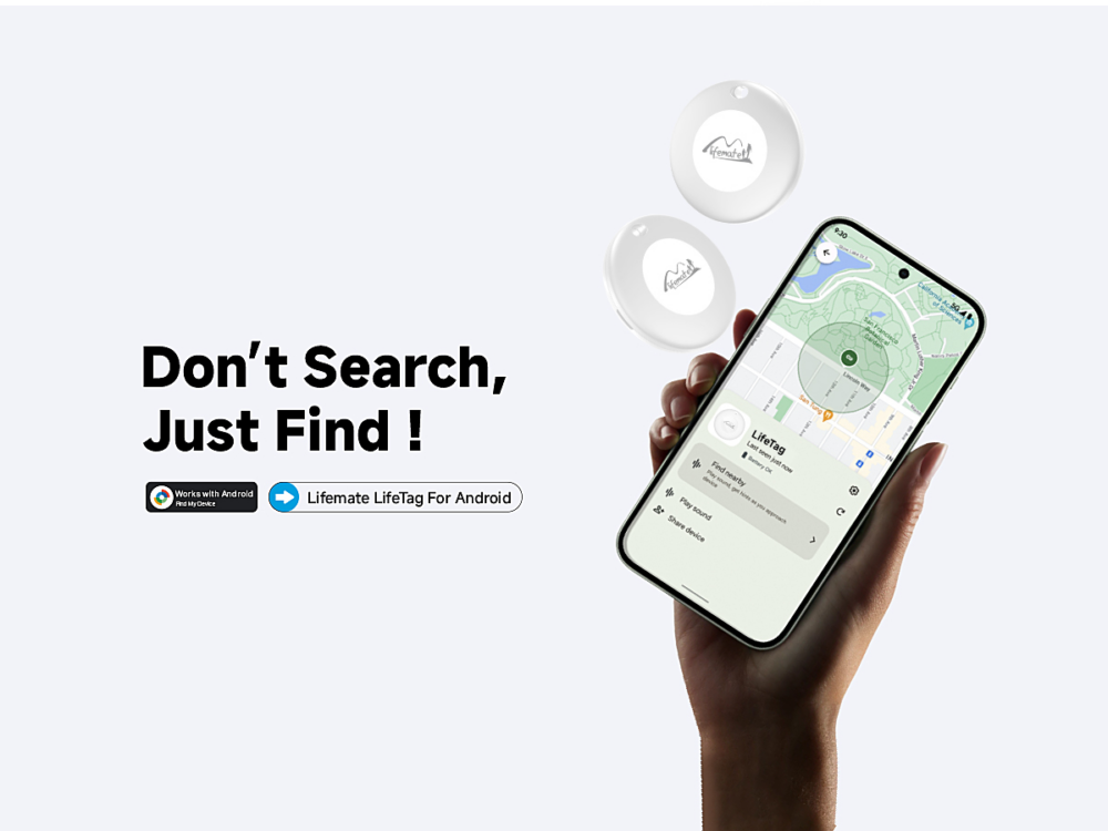 Lifemate GPS Bluetooth LifeTag Tracker HD-P16-3 Android white