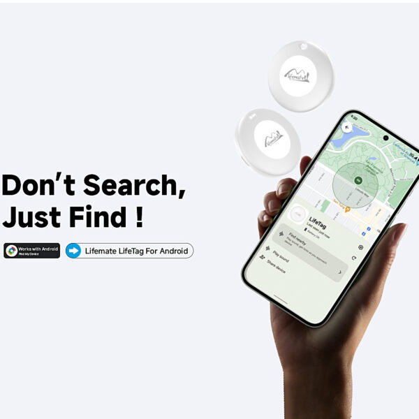 Lifemate GPS Bluetooth LifeTag Tracker HD-P16-3 Android + keyring white