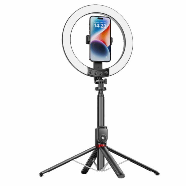 Blavec Selfie Ring lamp Aluminium Aura LED RGB Ring P-50 25cm tripod + remote control + 2,3 metres (RLP50-TRB23) black