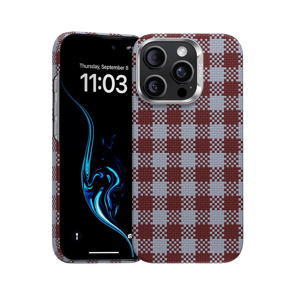 Benks Magnetic Armor Vichy Kevlar Case (RF66) for Iphone 16 Pro Max red