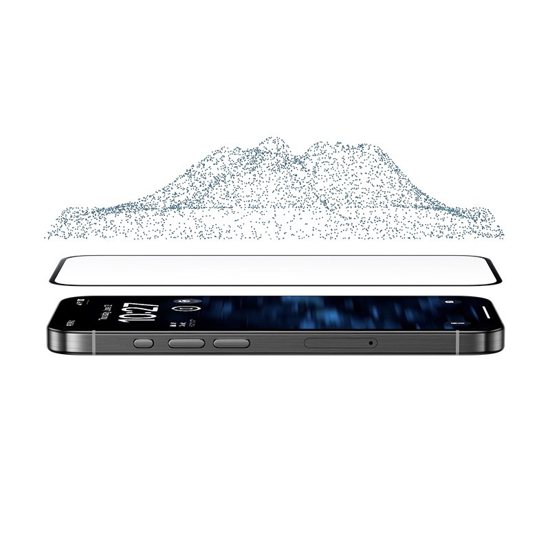foto_add-323390 Benks Tempered glass Glass Warrior Sapphire Coating (LL65) for Iphone 16 Pro black (Thin Edge)