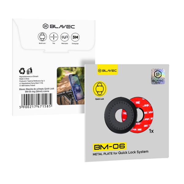 Blavec Blaszka do uchwytu Quick Lock BM-06 ring czarna