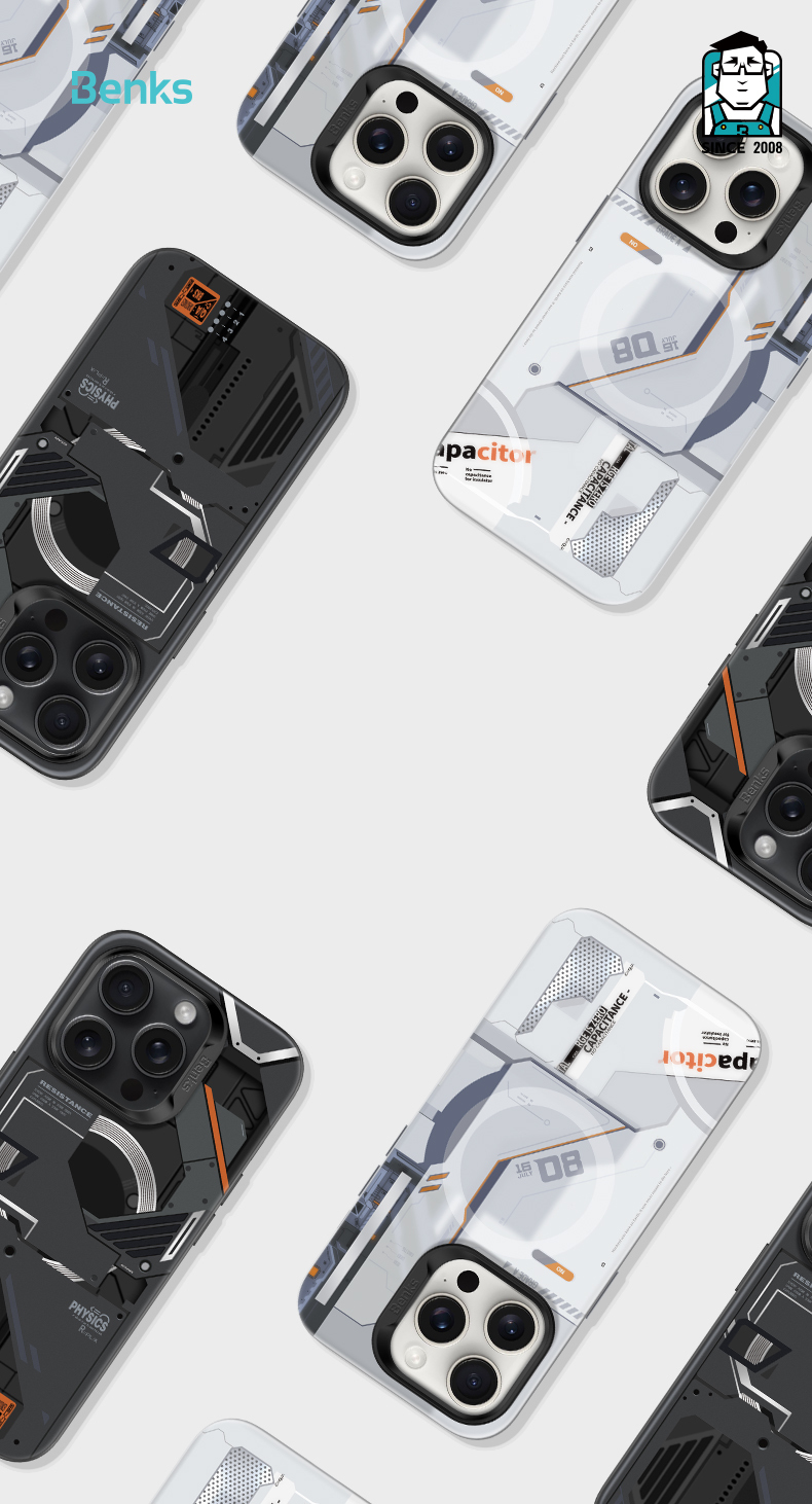 Benks Magnetic Mecha Series Case for Iphone 14 Pro Max white