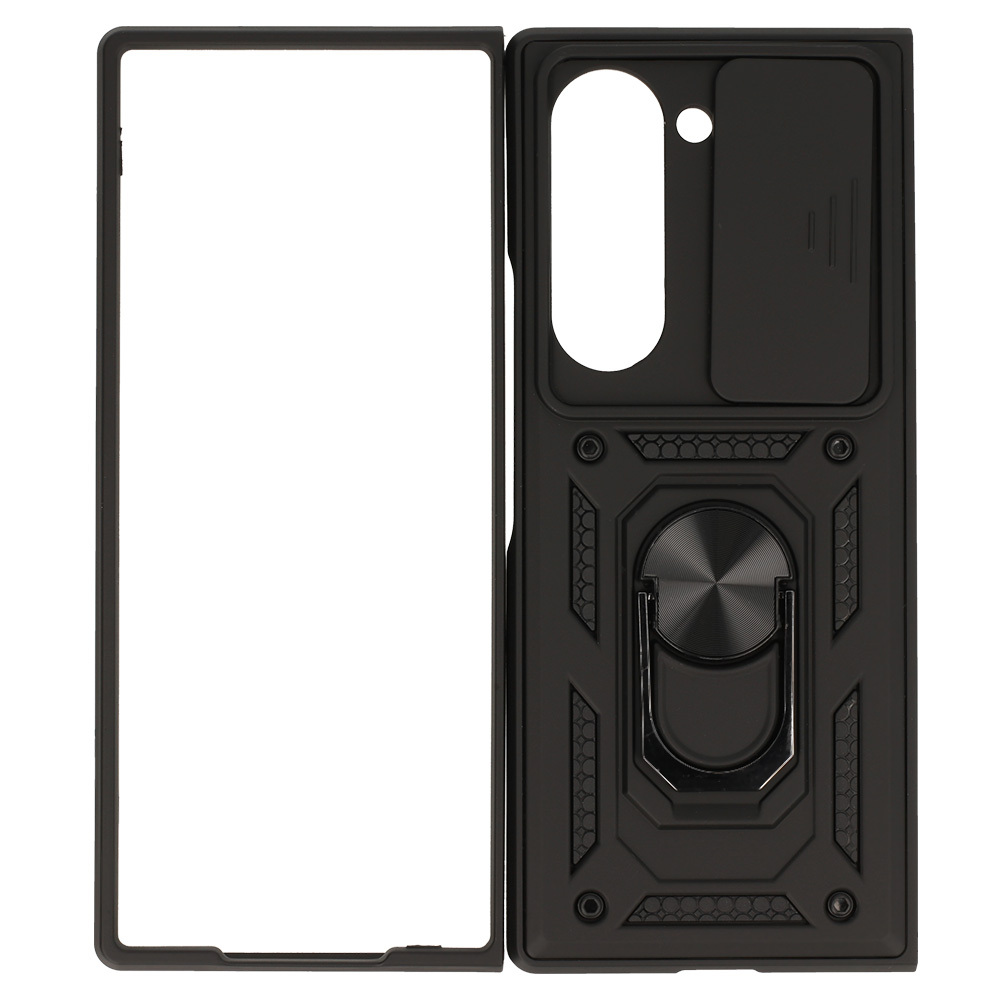 Slide Camera Armor Case for Samsung Galaxy Z Fold 6 Black
