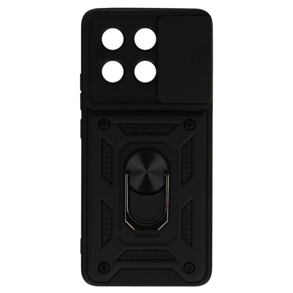 Slide Camera Armor Case for Xiaomi Poco X6 Pro 5G Black