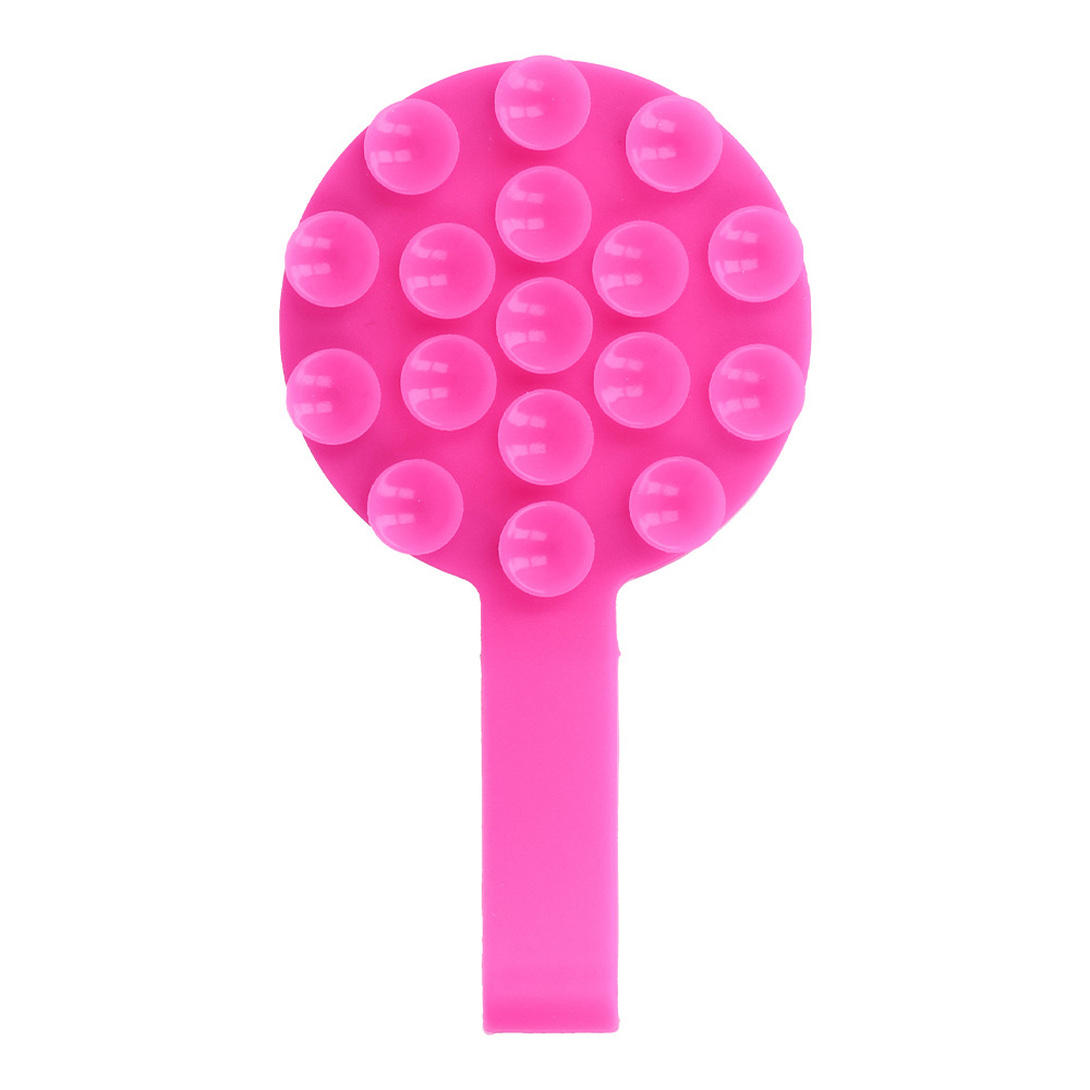 Silicone suction phone holder magnetic with ring MSH9 pink