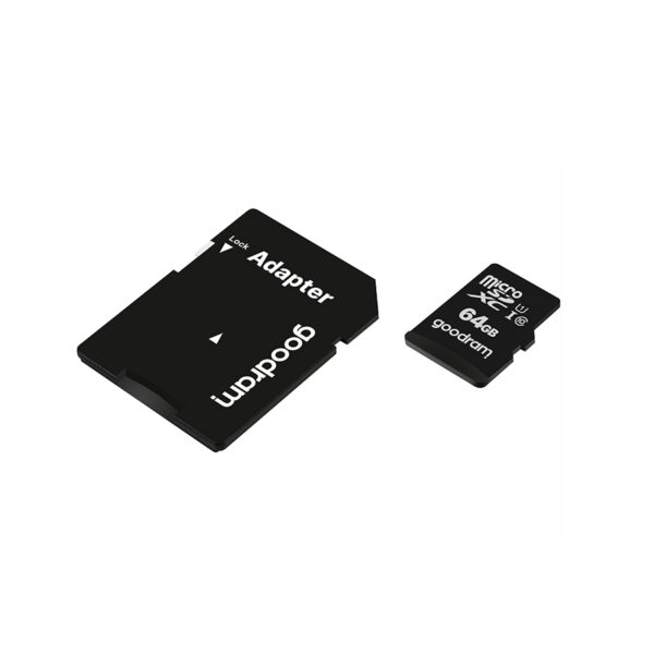 GOODRAM Memory MicroSD Card - 64GB with adapter UHS I CLASS 10 100MB/s