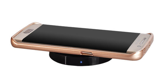 Wireless Induction Charger QI Universal - ROUND Type 01 BLACK (min. 2A)