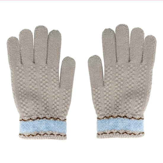 foto_add-43873 Gloves for touch screens GREY WITH FLOWER