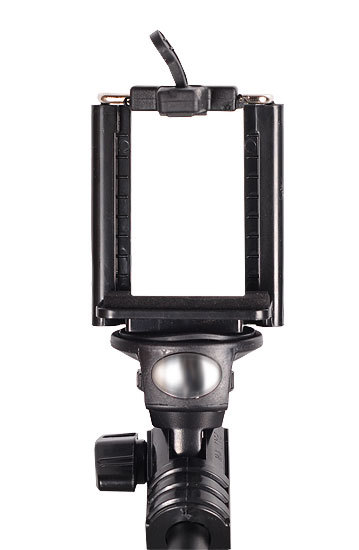 Selfie Stick - PROFESSIONAL - with Detachable Bluetooth Remote Control in handle - Type 5 BLACK