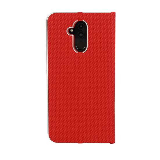 Vennus Book CARBON Case with frame for Iphone 12 Pro Max red