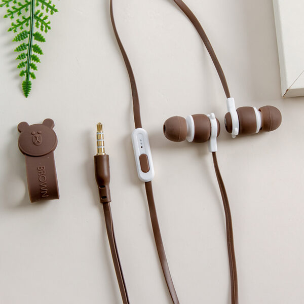 Earphones CASNI - CS-179 with microphone Brown