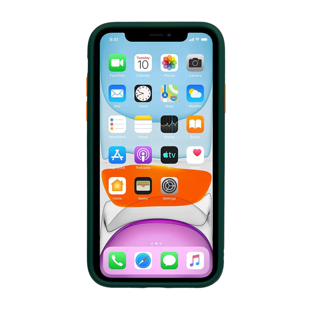 foto_add-52605 Vennus Color Button Bumper for Xiaomi Redmi 9 Green